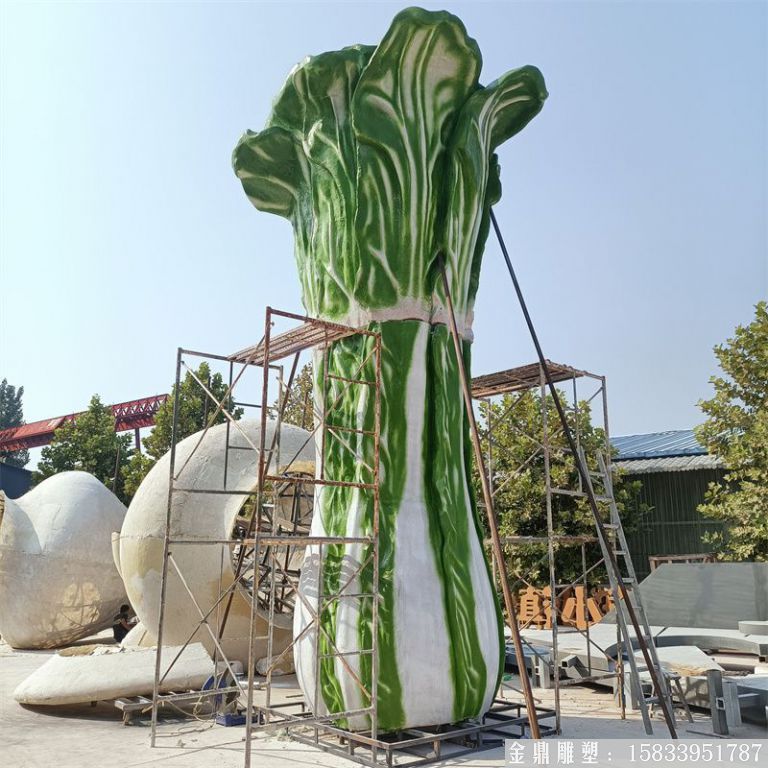玻璃钢大型白菜雕塑 白菜基地雕塑 (4)