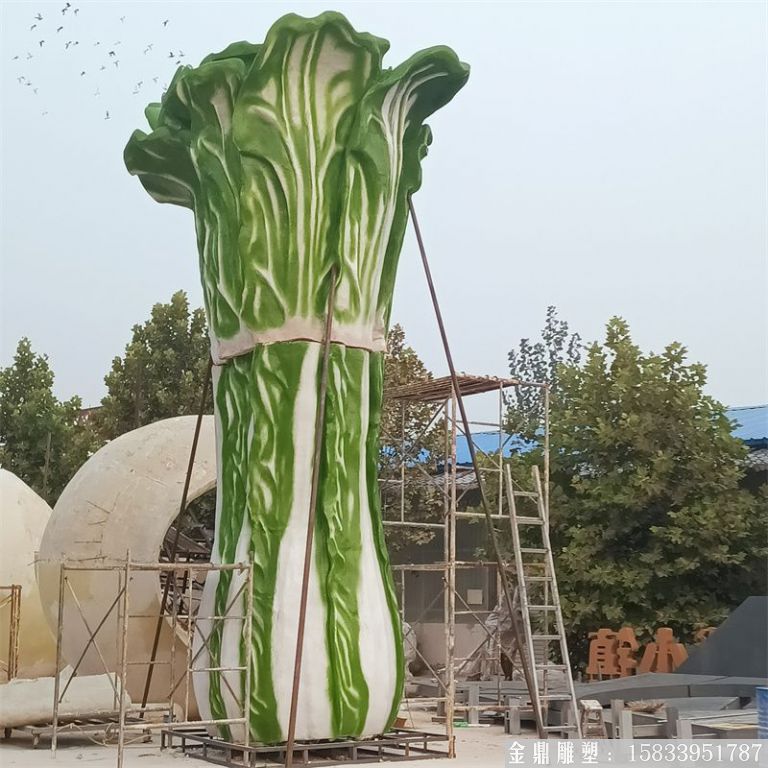 玻璃钢大型白菜雕塑 白菜基地雕塑 (6)