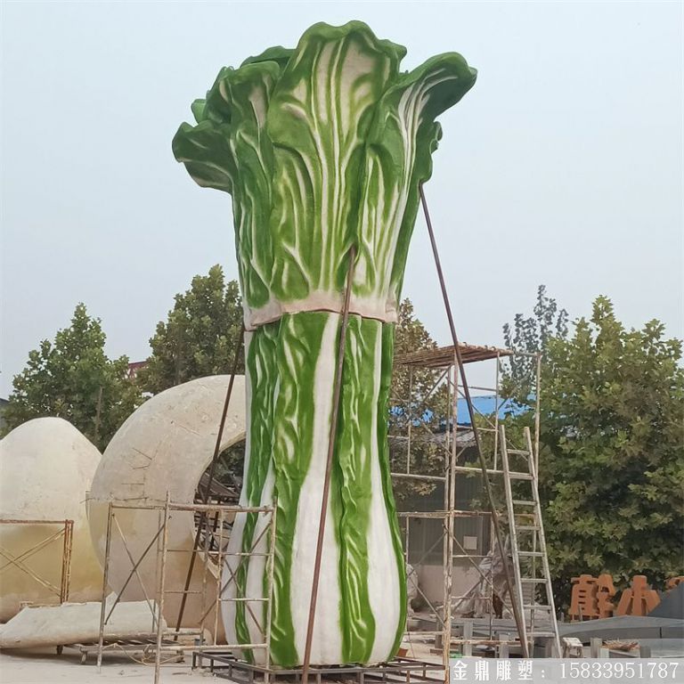 玻璃钢大型白菜雕塑 白菜基地雕塑 (7)